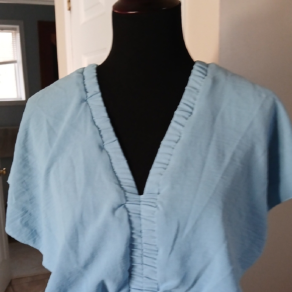 Simplee Elegant Blue Maxi Dress - Picture 4 of 5